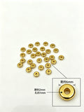 6mm 100-piece alloy gold flat spacer beads, plain surface, small gold spacer beads, handmade bead stringing, h6022