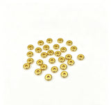 6mm 100-piece alloy gold flat spacer beads, plain surface, small gold spacer beads, handmade bead stringing, h6022