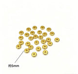 5mm 100-piece alloy gold flat spacer beads, plain surface, small gold spacer beads, handmade bead stringing, h6023