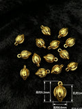 20pc 9.3x6.6mm 1.2g alloy small golden flower bud pendant small hanging ornament bracelet woven jewelry h6025