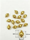 20pc 9.3x6.6mm 1.2g alloy small golden flower bud pendant small hanging ornament bracelet woven jewelry h6025