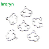 hroryn 30pcs Charms Floating Clouds 13x15mm Antique Silver Color Pendants Making DIY Handmade Tibetan Finding Jewelry