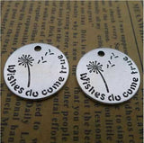 10pcs 20 * 20MM alloy Charm Letter The dandelion Round Pendant EF3886
