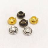 14*14*8MM Alloy Charm Little Tea cup Pendant For Handmade Crafts 50pcs/lot EF3994