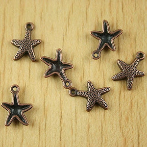 35pcs copper-tone starfish charms h2168