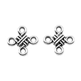 100pcs 12mm Alloy Charm Chinese knot connector Pendant Crafts EF3877