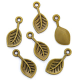 16*8mm Alloy Charm Pendant Little Leaf Handmade Crafts for DIY Jewelry 100pcs