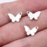 50pcs 13x8mm Alloy Charm Butterfly Pendant Crafts H0086