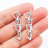 20pcs Tibetan Silver Alloy Charm Body skeleton Punk Pendant Crafts ef5024