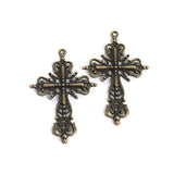 5pcs 42.5*63*4mm Alloy Charm Cross Hollow out Retro Pendant Crafts