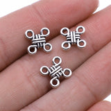 100pcs 12mm Alloy Charm Chinese knot connector Pendant Crafts EF3877