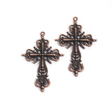5pcs 42.5*63*4mm Alloy Charm Cross Hollow out Retro Pendant Crafts