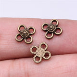 100pcs 8x8mm Alloy Charm Floral connector For DIY Jewelry EF3881