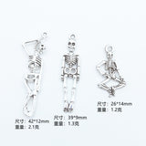 20pcs Tibetan Silver Alloy Charm Body skeleton Punk Pendant Crafts ef5024