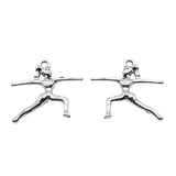 20pcs 21x23mm Tibetan Silver Alloy Charm gymnast Pendant Crafts EF3998