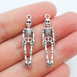 20pcs Tibetan Silver Alloy Charm Body skeleton Punk Pendant Crafts ef5024