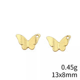 50pcs 13x8mm Alloy Charm Butterfly Pendant Crafts H0086