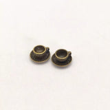 14*14*8MM Alloy Charm Little Tea cup Pendant For Handmade Crafts 50pcs/lot EF3994