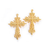 5pcs 42.5*63*4mm Alloy Charm Cross Hollow out Retro Pendant Crafts