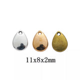 40pcs 11*8*2MM Alloy Charm Water drop Shaped Pendant EF3995