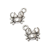 50pcs 12*12*4MM Alloy Charm Crab Pendant Craft