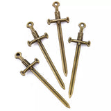55*16mm DIY Jewelry Pendant The sword Alloy Charm Handmade Crafts 50pcs H0835