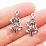 20pcs Tibetan Silver Alloy Charm Body skeleton Punk Pendant Crafts ef5024