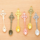 61*16mm DIY Jewelry Pendant Retro spoon Alloy Charm 10pcs ef3897