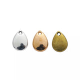 40pcs 11*8*2MM Alloy Charm Water drop Shaped Pendant EF3995