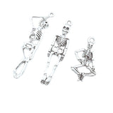 20pcs Tibetan Silver Alloy Charm Body skeleton Punk Pendant Crafts ef5024