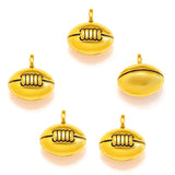 20pcs 13*13*10mm Alloy Charm rugby football Pendant for DIY Jewelry