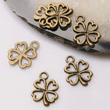 30pcs antiqued bronze color lucky leaf design charms EF3473