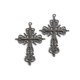 5pcs 42.5*63*4mm Alloy Charm Cross Hollow out Retro Pendant Crafts