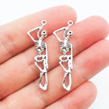20pcs Tibetan Silver Alloy Charm Body skeleton Punk Pendant Crafts ef5024