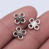 100pcs 8x8mm Alloy Charm Floral connector For DIY Jewelry EF3881