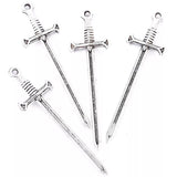55*16mm DIY Jewelry Pendant The sword Alloy Charm Handmade Crafts 50pcs H0835