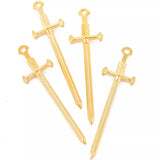 55*16mm DIY Jewelry Pendant The sword Alloy Charm Handmade Crafts 50pcs H0835