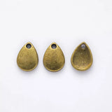 40pcs 11*8*2MM Alloy Charm Water drop Shaped Pendant EF3995