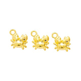 50pcs 12*12*4MM Alloy Charm Crab Pendant Craft