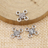 100pcs 12mm Alloy Charm Chinese knot connector Pendant Crafts EF3877