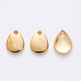 40pcs 11*8*2MM Alloy Charm Water drop Shaped Pendant EF3995