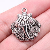 15pcs 27x24mm Tibetan Silver Alloy Charm shell ocean animal Pendant ef4923