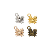 50pcs 12*12*4MM Alloy Charm Crab Pendant Craft