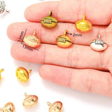 20pcs 13*13*10mm Alloy Charm rugby football Pendant for DIY Jewelry