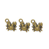 50pcs 12*12*4MM Alloy Charm Crab Pendant Craft