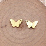 50pcs 13x8mm Alloy Charm Butterfly Pendant Crafts H0086