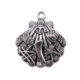 15pcs 27x24mm Tibetan Silver Alloy Charm shell ocean animal Pendant ef4923