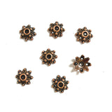 100pcs 8.5mm 4 colors dark gold-tone flower Spacer beads h1273