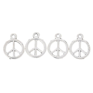 20pcs 15x12mm,hole:2mm antiqued bronze peace symbol charms X0275