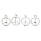 20pcs 15x12mm,hole:2mm antiqued bronze peace symbol charms X0275